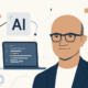 Artikelbild für den Artikel: CEO Satya Nadella sagt, dass bis zu 30 % von Microsofts Code jetzt von KI geschrieben werden