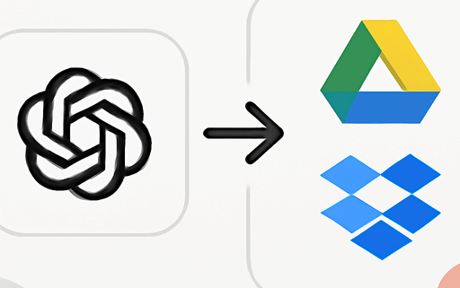 Artikelbild für den Artikel: ChatGPT kann jetzt auf Google Drive und Dropbox zugreifen