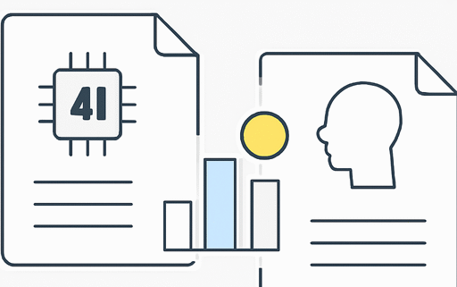 Die Zunahme von KI-generierten Inhalten im Vergleich zu menschlichen Artikeln 1 Artikelbild für den Artikel: Die Zunahme von KI-generierten Inhalten im Vergleich zu menschlichen Artikeln